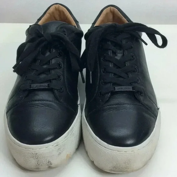 J/Slides Black Leather Sneakers - Picture 7 of 12